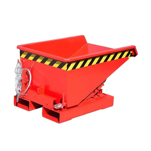 Mini contenedor de virutas, pintado, rojo fuego