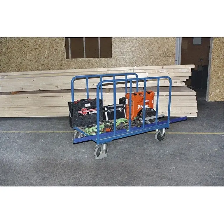 Plataforma Rodante 2 Paredes Tubos Madera