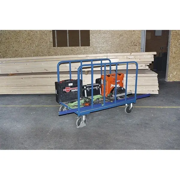 Plataforma Rodante 2 Paredes Tubos Madera