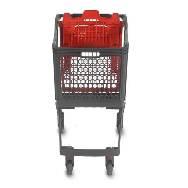 Plastic 180L supermarket and warehouse trolley