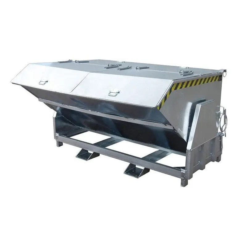Contenedor basculante, galvanizado en caliente