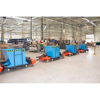 Container of hot galvanized chips