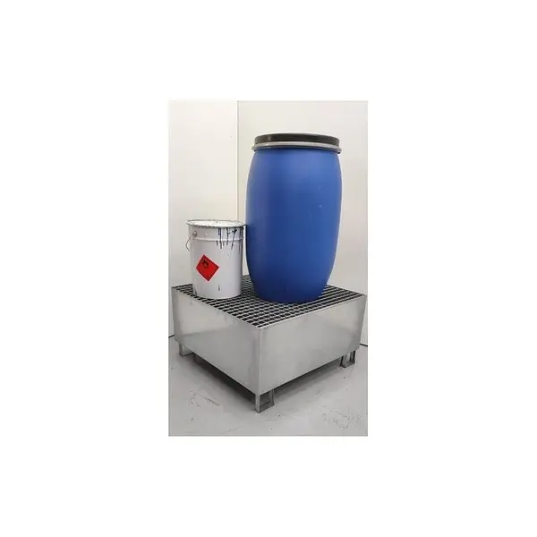 Cubo galvanizado 1 tambor tanque de recolección de líquidos 220 litros