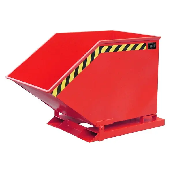 Contenedor basculante para virutas, pintado, Rojo fuego