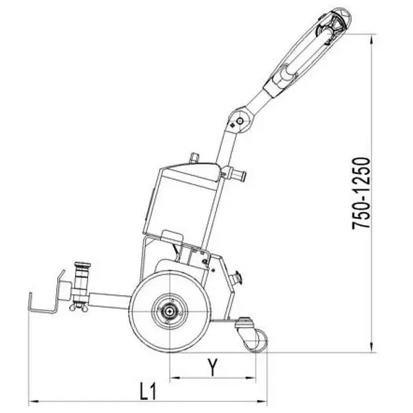 Tractor de arrastre eléctrico 1000 Kg