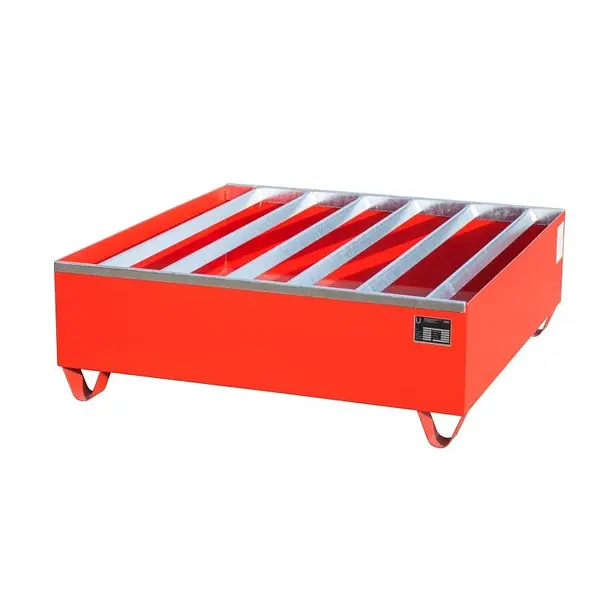 sumidero spline para tambores de 200 litros pintado rojo fuego