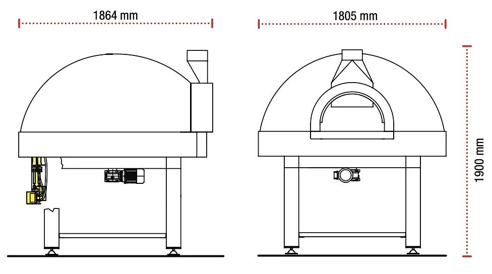 Horno giratorio Pavesi JOY 130 TW a gas