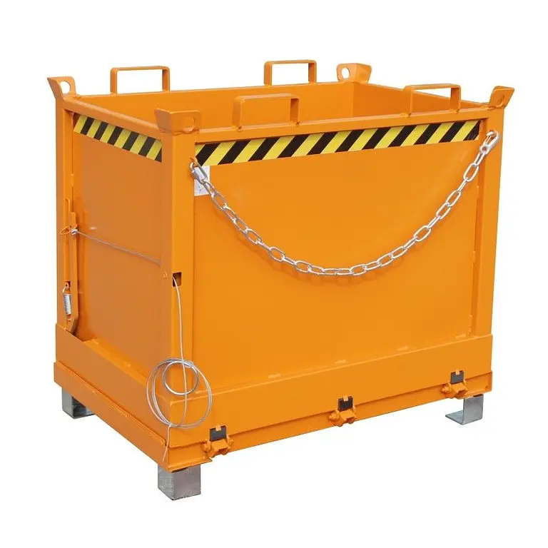Contenedor con base Drop Away, pintado, Amarillo naranja