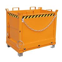 Contenedor con base Drop Away, pintado, Amarillo naranja