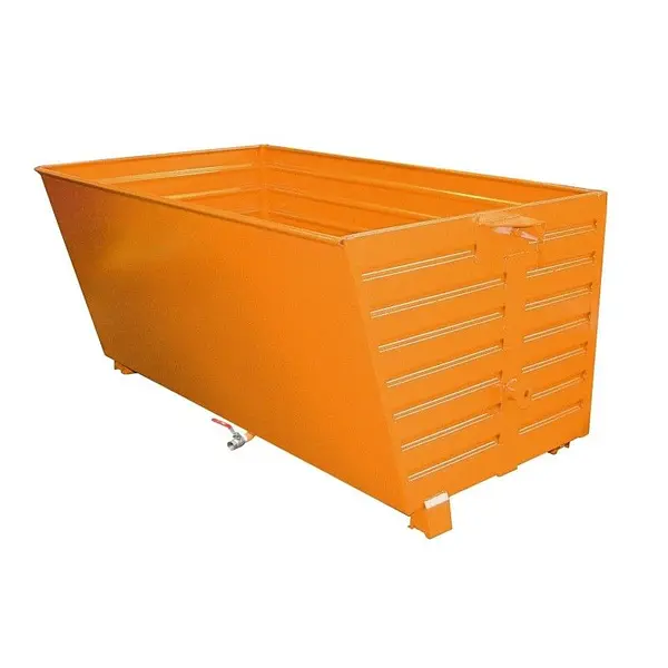 Contenedor apilable para chips pintado en naranja amarillo