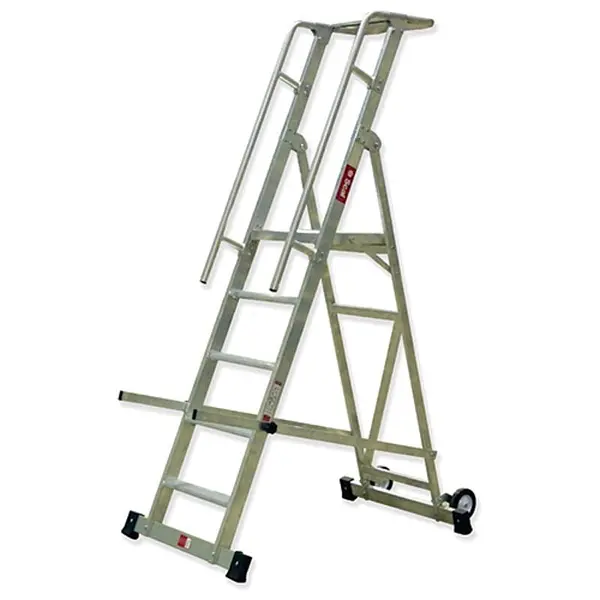 5-step folding warehouse ladder