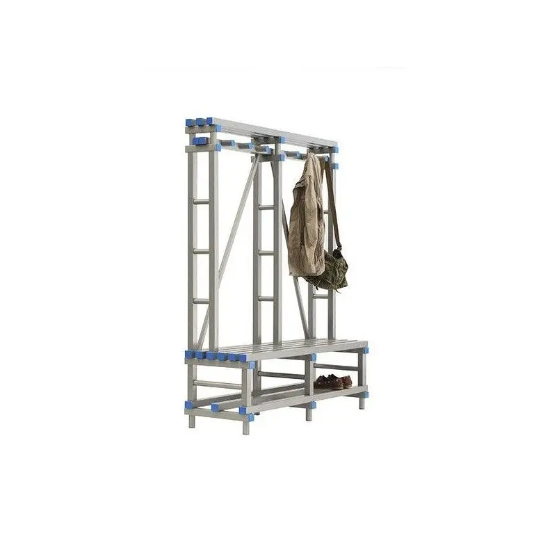 Hanging bench with PVC shelf for wardrobe