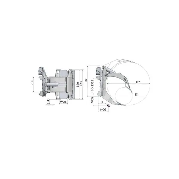 Pinza de bobinas 360º FEM3A 2000kg