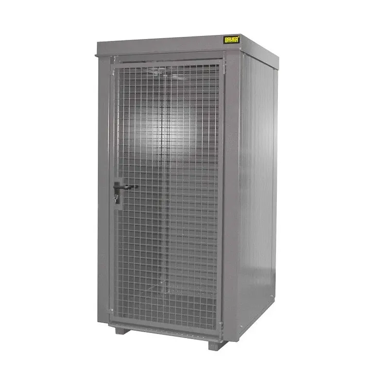 Gas cylinder storage container painted gray