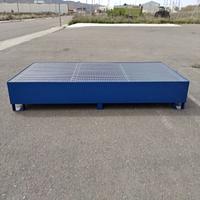 Painted steel tub with 3 in-line tanks, 1200L