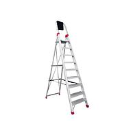 Ladder professional in aluminum with comfortable steps