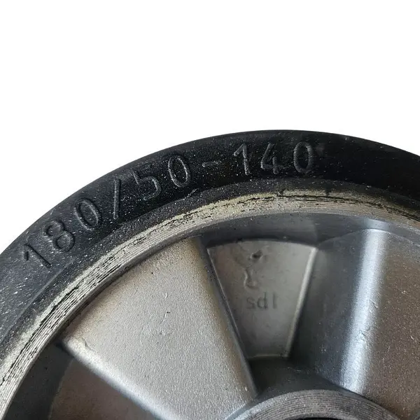 Rubber rotating wheel for pallet truck 180x50mm 20mm shaft