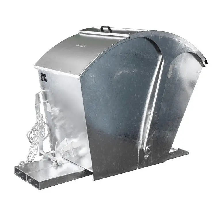 Contenedor basculante, galvanizado en caliente
