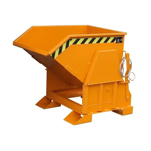 Contenedor basculante, pintado, Amarillo naranja