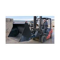 Hydraulic bucket on pallet forks