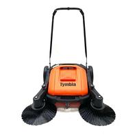 Electric manual sweeper with 3 brushes and water spray system