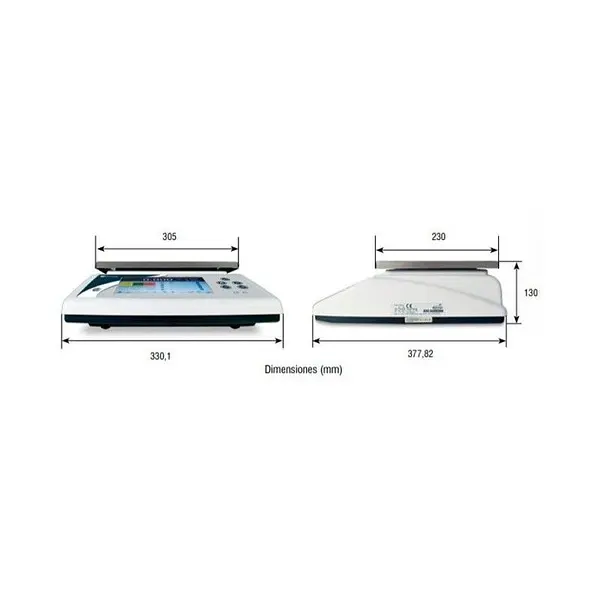 Weight control scale with touch screen