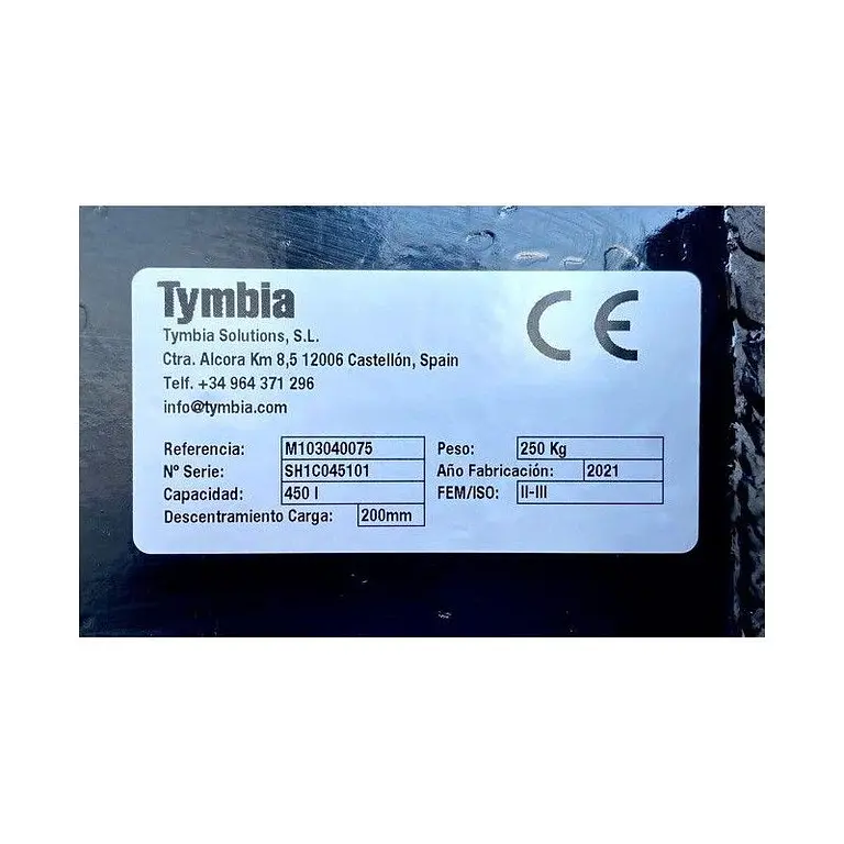 Cucharón hidráulico 450L 600L para carretilla FEM 2 y 3