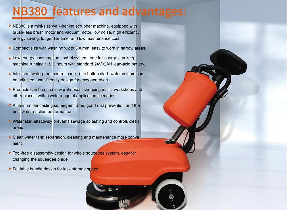 NobleLift NB380 380 mm walk-behind scrubber