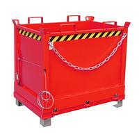 Contenedor con base Drop Away, pintado, Rojo fuego