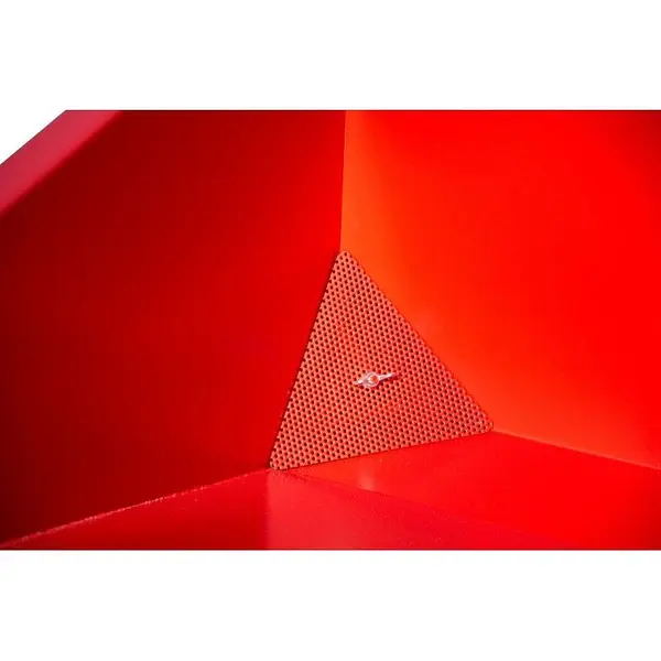 Mini contenedor de virutas, pintado, rojo fuego