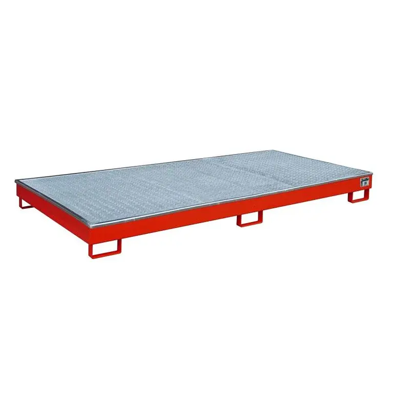 Collecting shelf with PE insert, painted, fire red