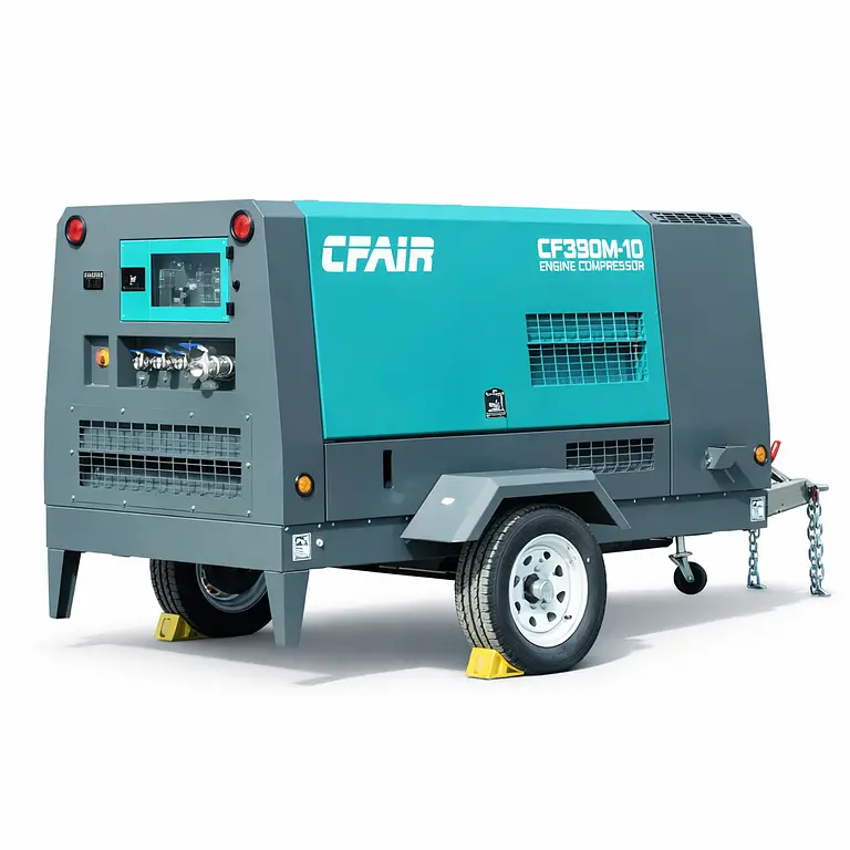 Compresor de aire rotativo de tornillo portátil Cummins diésel
