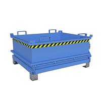 Minicontenedor con base abatible, pintado, Azul claro