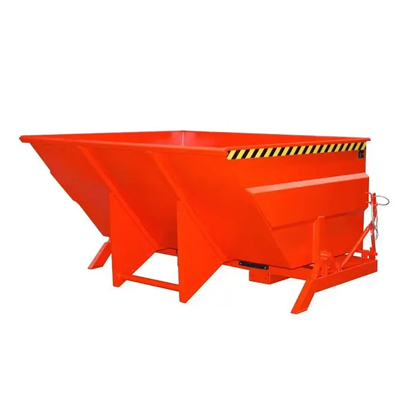 Contenedor basculante, pintado, Rojo fuego