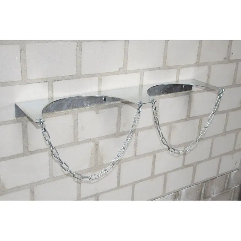 Wall support for gas bottle, hot galvanized