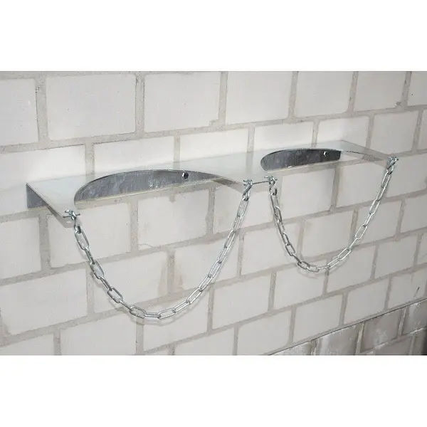 Wall support for gas bottle, hot galvanized