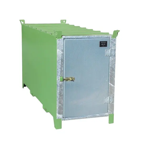 Fluorescent tube box painted green
