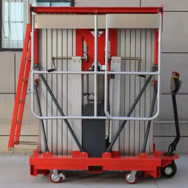 Plataforma Elevadora doble mástil vertical 14m-200kg (batería)