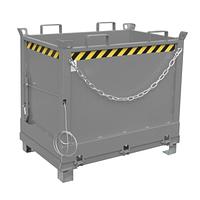 Contenedor con base Drop Away, pintado, gris ratón