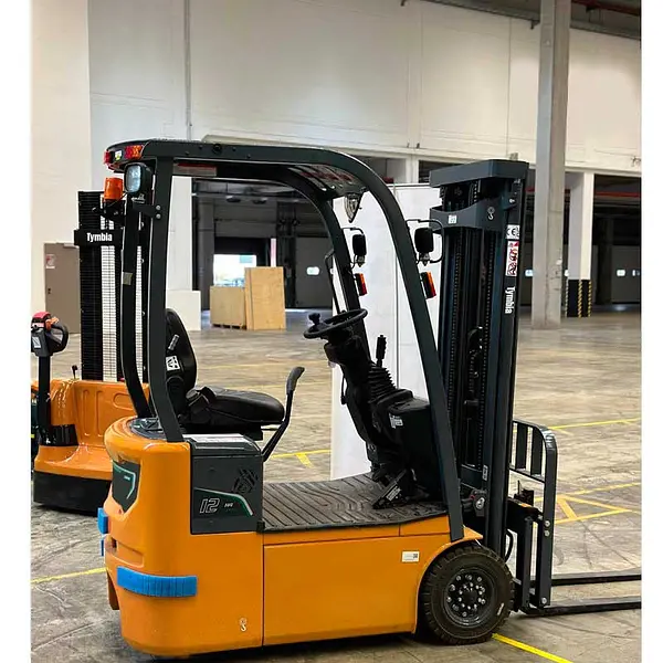 TYMBIA lithium 3-wheel forklift 1200kg with triplet mast 4500mm