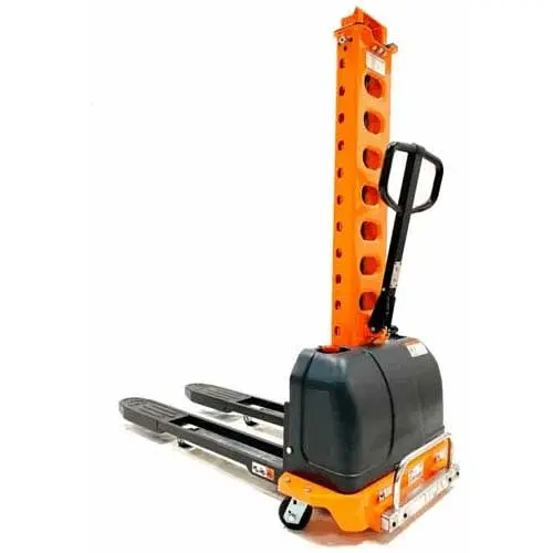 Self-loading semi-electric stacker 500 kg 1100 mm