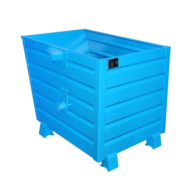 Volquete apilable, pintado, azul claro