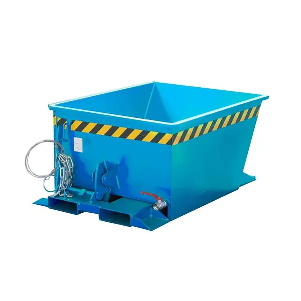 Contenedor de virutas, pintado, azul claro
