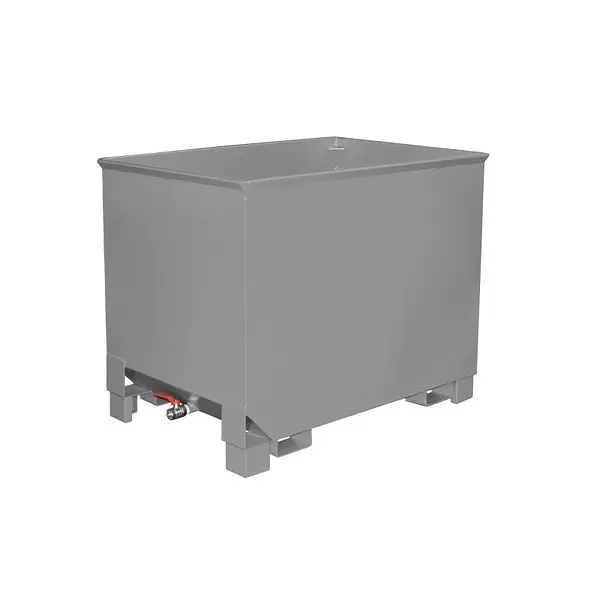 Cubo de virutas, pintado, gris ratón