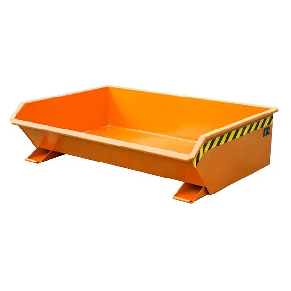 Mini contenedor basculante, pintado, Amarillo naranja