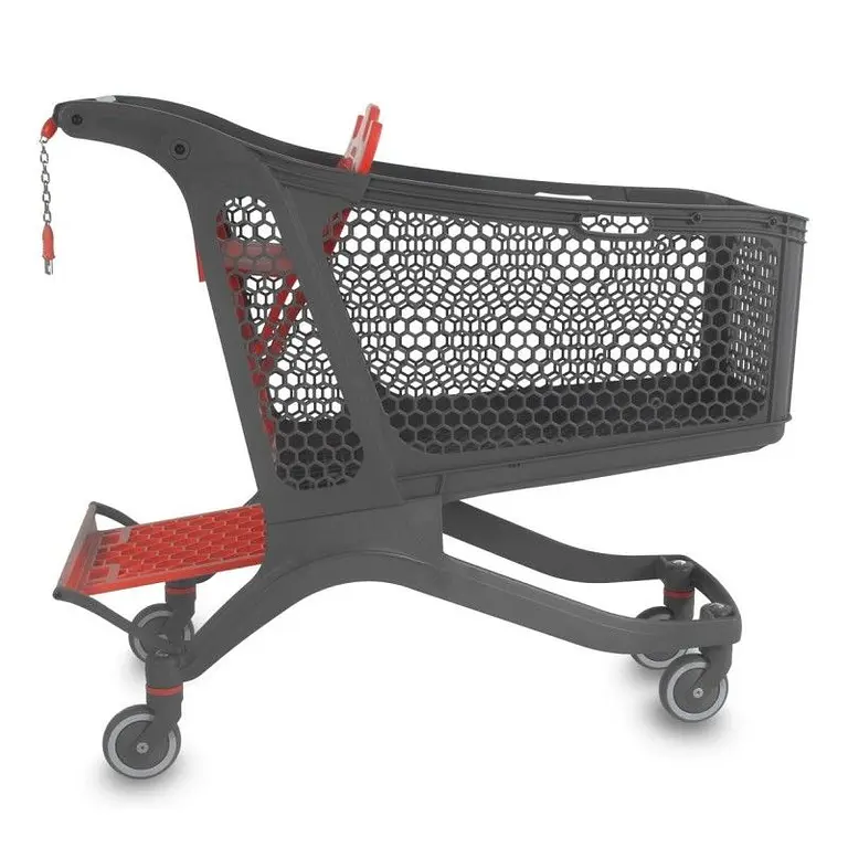 Plastic 240L supermarket and warehouse trolley