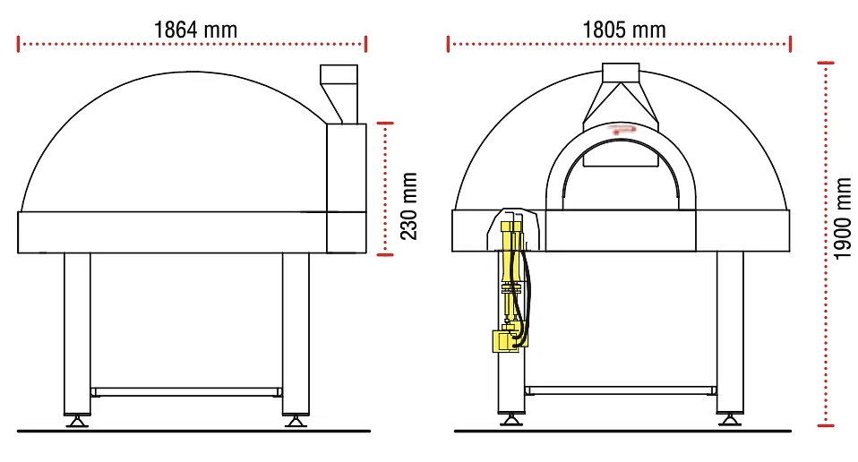 Horno tradicional Pavesi JOY 140 a gas