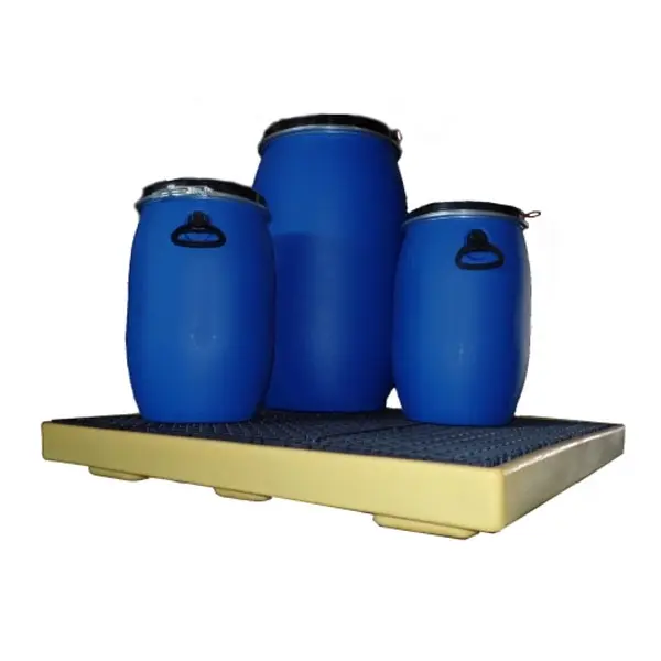 Bandeja de contención de derrames de polietileno para 4 tambores de 140L 150mm