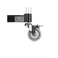 Stainless steel cart with 3 trays