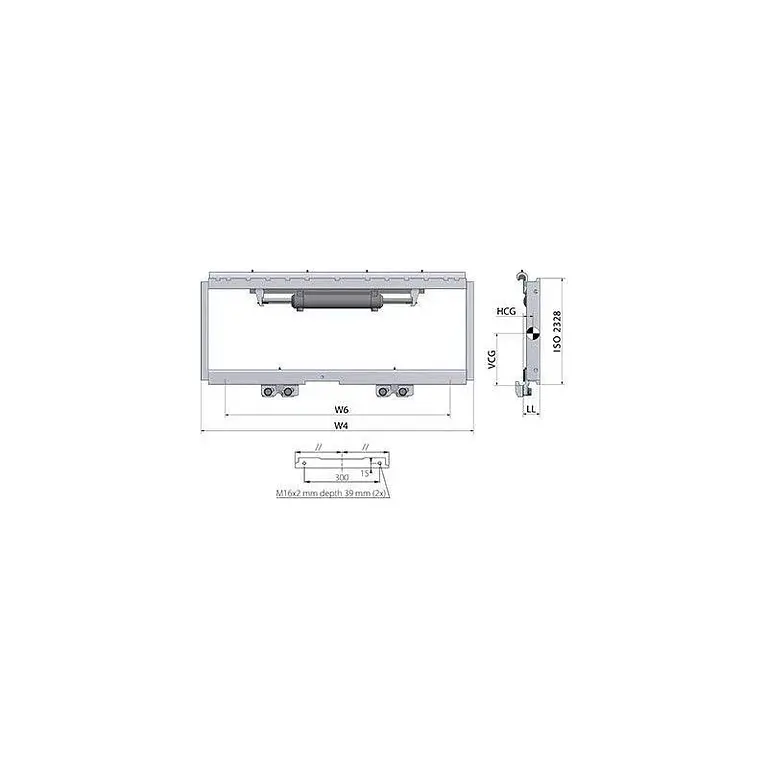 Desplazador lateral FEM2 2500kg 1020mm